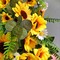 Summer 2PCS Artificial Sunflower Garland – Silk Sunflower Vine with Green Leaves and White Flowers for Home, Kitchen, Garden, and Wedding Arch Decor